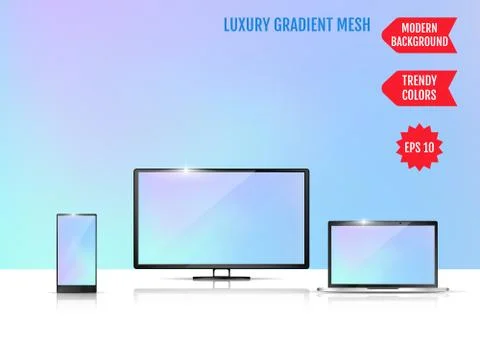 Modern abstract background. Colors transition concept. Gradient mesh. Trendy  Stock Illustration