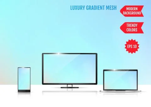 Modern abstract background. Colors transition concept. Gradient mesh. Trendy  Stock Illustration