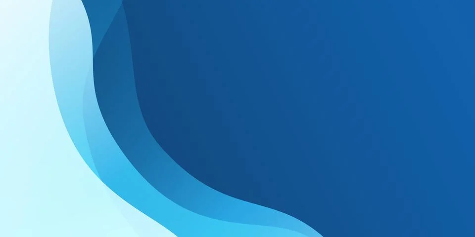 Modern abstract background, design template with translucent blue waves flo.. Stockillustratie