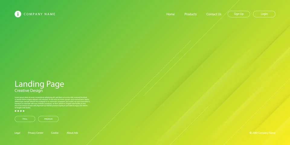 Modern abstract background with diagonal lines or stripes elements and yellow gr Stock Illustration