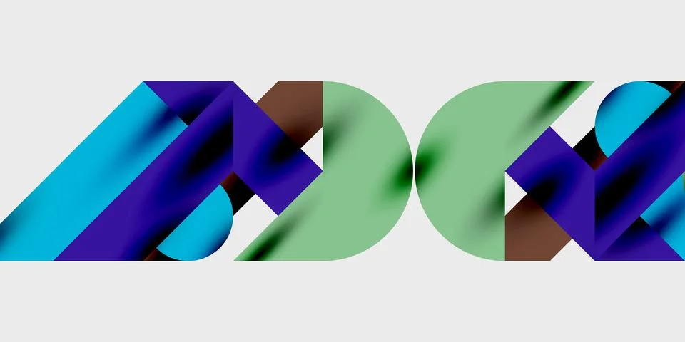 Modern abstract background featuring circles, lines, and triangles in a dynamic 스톡 일러스트