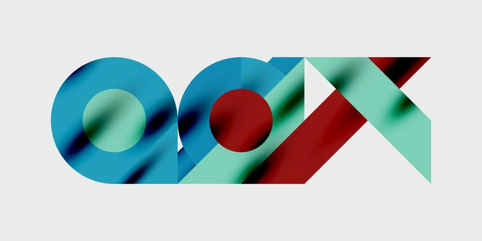 Modern abstract background featuring circles, lines, and triangles in a dynamic イラスト素材