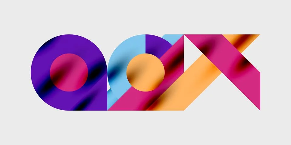 Modern abstract background featuring circles, lines, and triangles in a dynamic イラスト素材