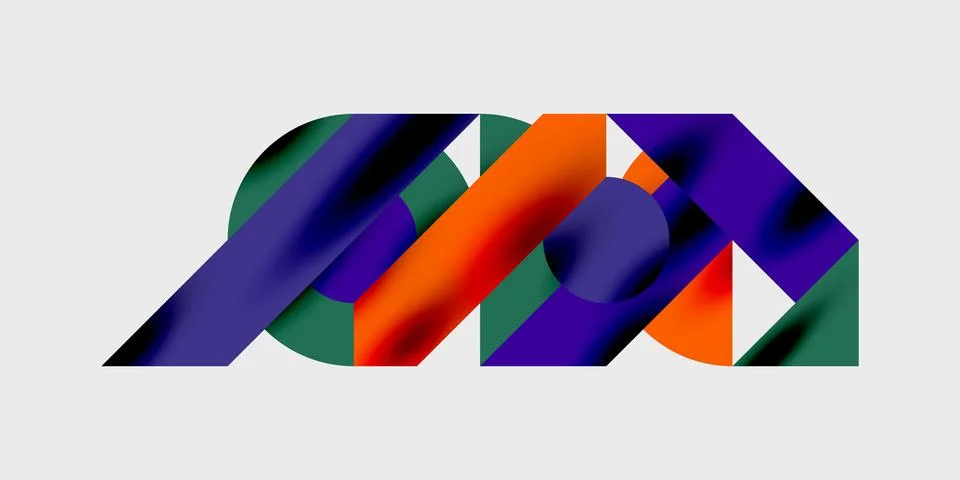 Modern abstract background featuring circles, lines, and triangles in a dynamic 스톡 일러스트