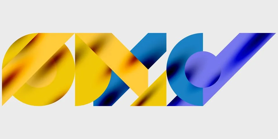 Modern abstract background featuring circles, lines, and triangles in a dynam Stockillustratie