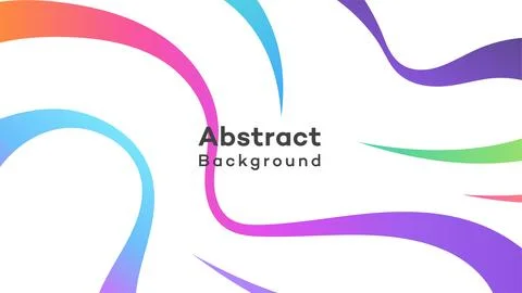 Modern abstract background featuring flowing, colorful gradient curved shapes Stock Illustration
