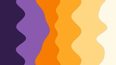 Modern abstract background featuring flowing vertical wavy bands in purple Stock Illustration