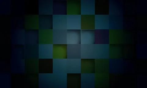 Modern abstract background featuring a grid of dark, gradient-shaded squares. Stock Illustration