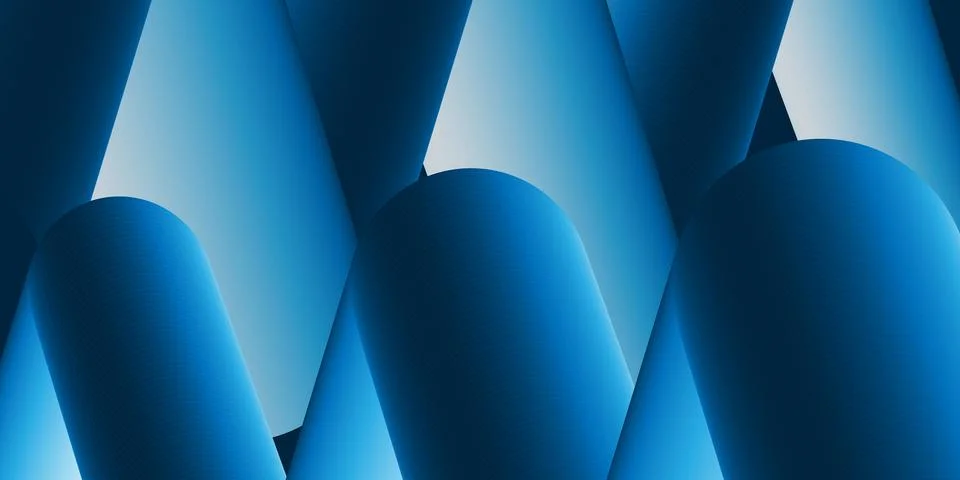 Modern abstract background featuring  lit tubular zigzag 3D shapes colored .. Stock Illustration