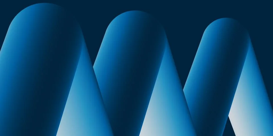 Modern abstract background featuring a lit tubular zigzag 3D shape colored .. Stock Illustration