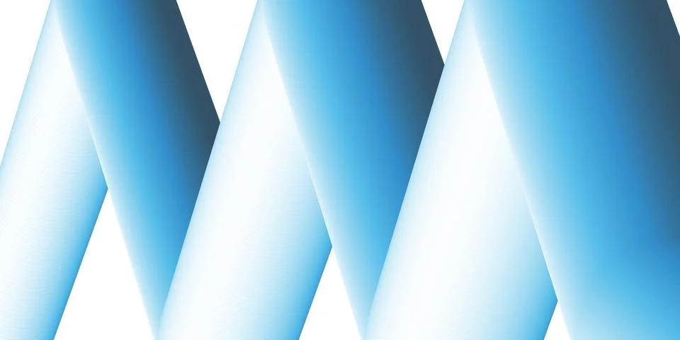 Modern abstract background featuring a lit tubular zigzag 3D shape colored .. Illustrazione stock