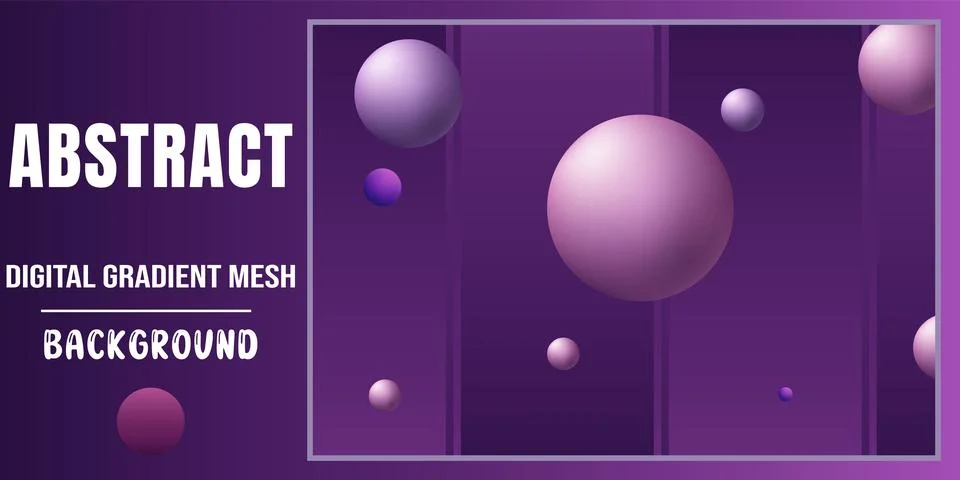 A modern abstract background featuring a purple gradient mesh design with var Stock Illustration
