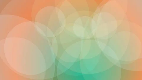 Modern abstract background featuring soft green and orange overlapping circ.. Stock Illustration