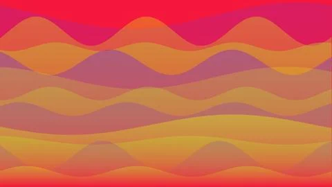 Modern abstract background featuring warm colored wavy layers and gradients.. Иллюстрация