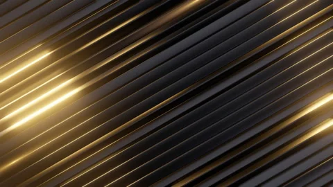 Modern Abstract Background with Golden Light Streaks and Dark Stripes Stock Footage 318540834