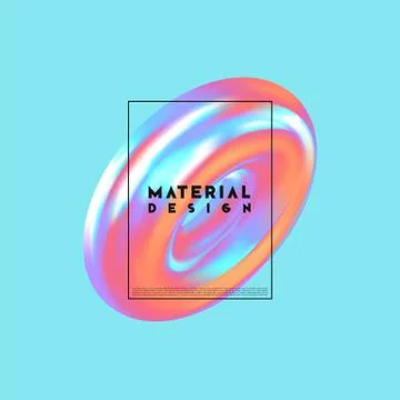 Modern abstract background. Gradient colorful composition 3d shapes ring Illustrazione stock