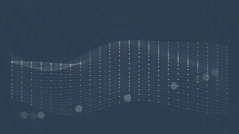 Modern abstract background lines equalizer audio spectrum wave animation loop Stock Footage 344249109