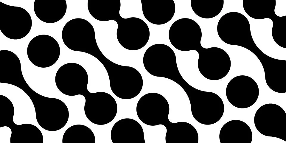 Modern abstract background with liquid elements pattern. Rounded halftone  Stock Illustration
