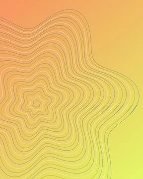 Modern Abstract Background with Orange and Yellow Gradient and Concentric S.. Stock Illustration