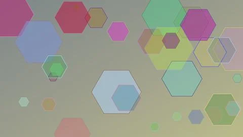Modern Abstract Background with Overlapping Colorful Transparent Hexagon Ge.. Stock Illustration