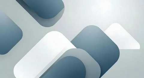 Modern abstract background with overlapping rounded rectangles and soft blu.. Stock Illustration