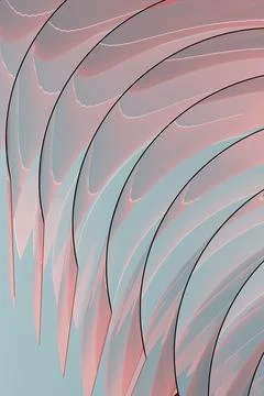 Modern abstract background, pattern - curved lines of plastic surfaces, layer Illustrazione stock