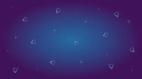 Modern abstract background with scattered metallic triangles on a blue and .. 스톡 일러스트