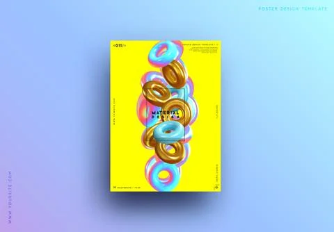 Modern abstract background. Shapes composition 3d ring Illustrazione stock