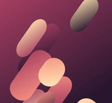 Modern abstract background with smooth rounded shapes in pastel pink and be.. Stock Illustration