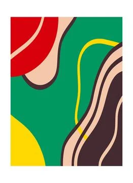 Modern abstract background with soft oval shapes, lines Stock Illustration