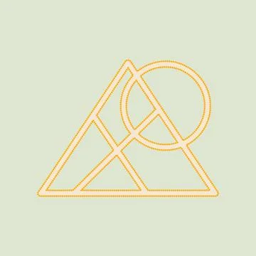 Modern Abstract Background with Triangle and Circle Shapes Иллюстрация