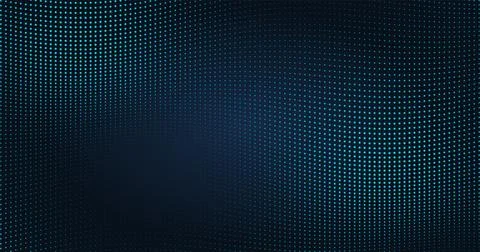 Modern abstract background with undulating cyan particle mesh Stock Illustration