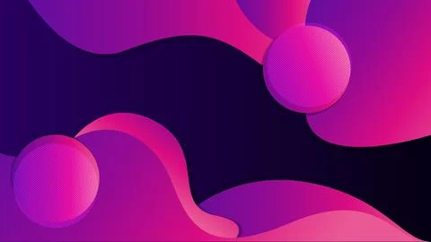 Modern Abstract Background with Vibrant Pink and Purple Gradient Shapes Stockillustratie