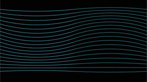 Modern abstract background with wavy blue dotted lines on a dark black surf.. Stock Illustration