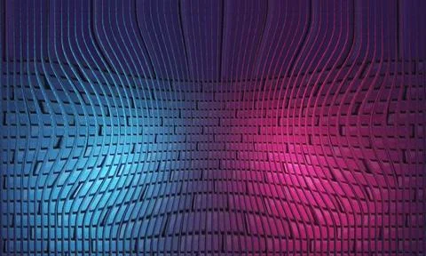 Modern Abstract Background with Wavy Vertical Lines and Neon Gradient Glow 스톡 일러스트