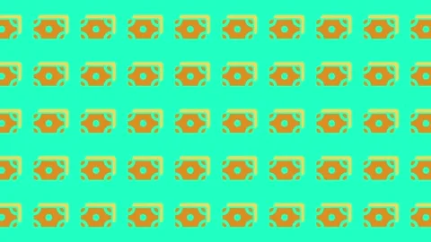Modern Abstract Banknote Pattern on Turquoise Background for 2025 Design Stock Footage 344909795