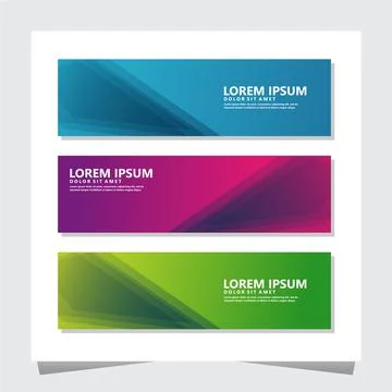 Modern abstract Banner set. For art template design, list, front page, mockup Stock Illustration