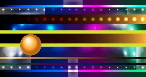 Modern abstract banner with various colored shapes Stock Illustration