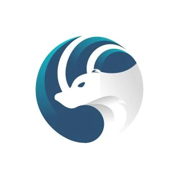 Modern Abstract Bear gradient Logo Stock Illustration