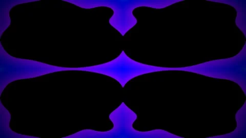 Modern abstract black shapes background with cyan negative space framing desi Video stock 336882746