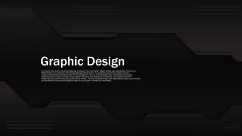 Modern abstract black space layout background, shadow space gaming wallpaper Stock Illustration