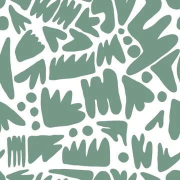 Modern abstract blotch shape seamless pattern. Concept contemporary fabric te イラスト素材