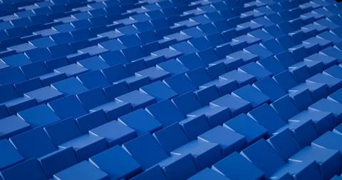 Modern Abstract Blue 3D Blocks Surface for Technology and Digital Design Stock Illustration