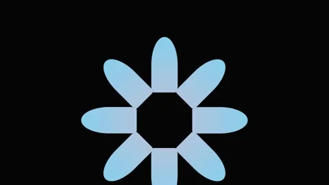 Modern abstract blue and white geometric floral background pattern Stock Footage 337656252