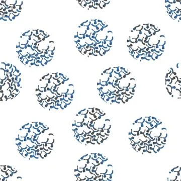 Modern abstract blue pattern with round shapes Stock Illustration
