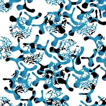 Modern abstract blue pattern with round shapes Stock Photos