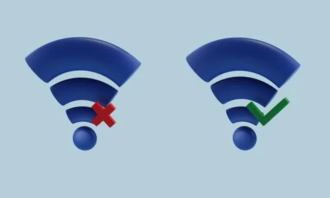 Modern abstract blue set wi fi icon. Computer interface. Modern 3d graphic... Stock Illustration