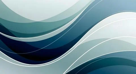 Modern abstract blue wave pattern background with dynamic flowing lines and.. Stock Illustration