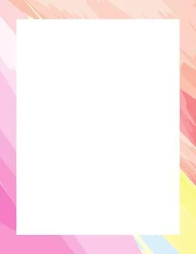 Modern Abstract Brush Stroke Frame Colorful Artistic Border Background Vect.. Stock Illustration