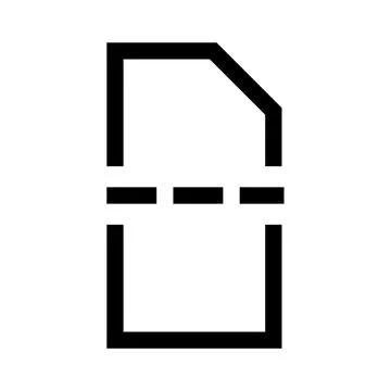 Modern abstract building icon with corner cutout Stock Illustration
